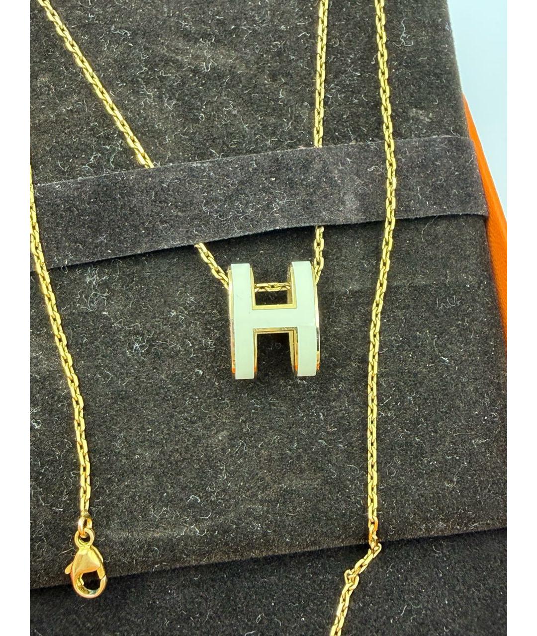 HERMES Золотая подвеска, фото 4