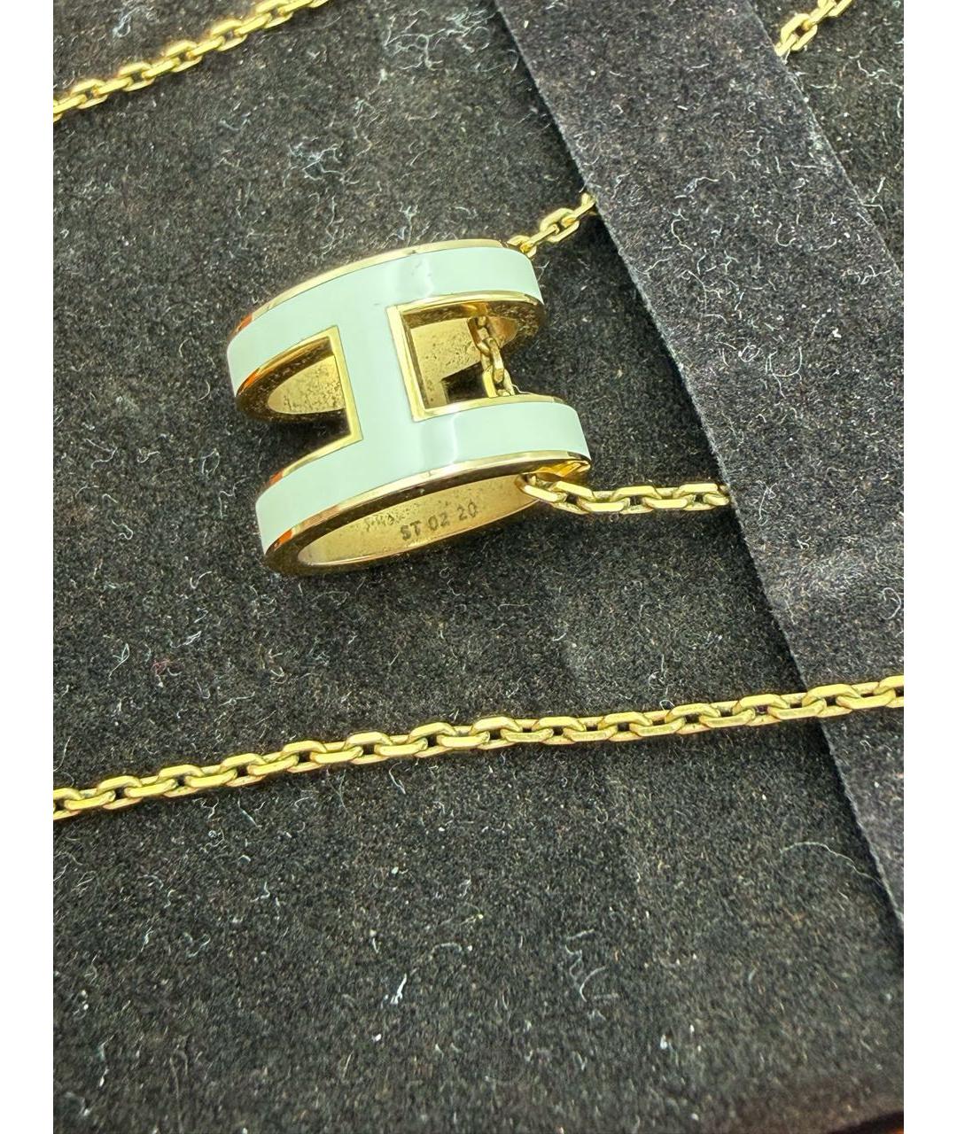 HERMES Золотая подвеска, фото 5