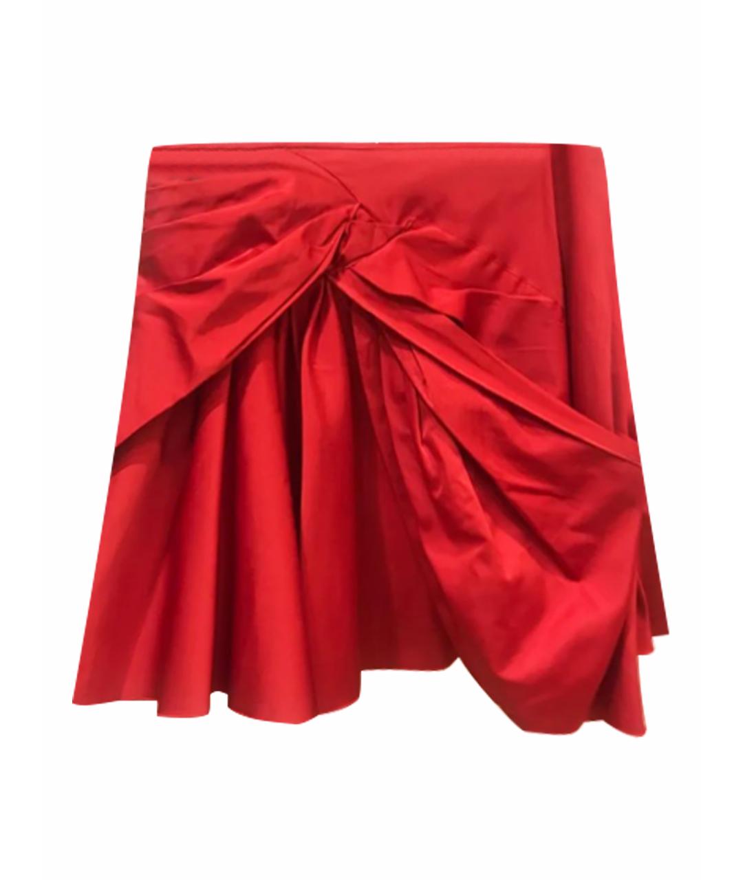 NINA RICCI Красная полиэстеровая юбка мини, фото 1
