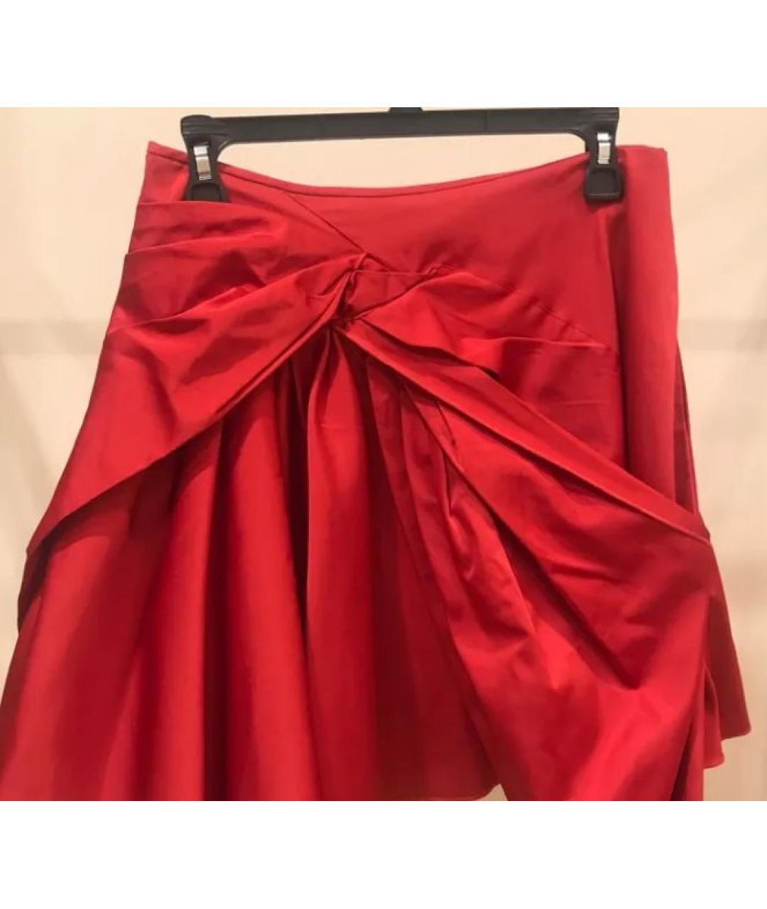 NINA RICCI Красная полиэстеровая юбка мини, фото 3