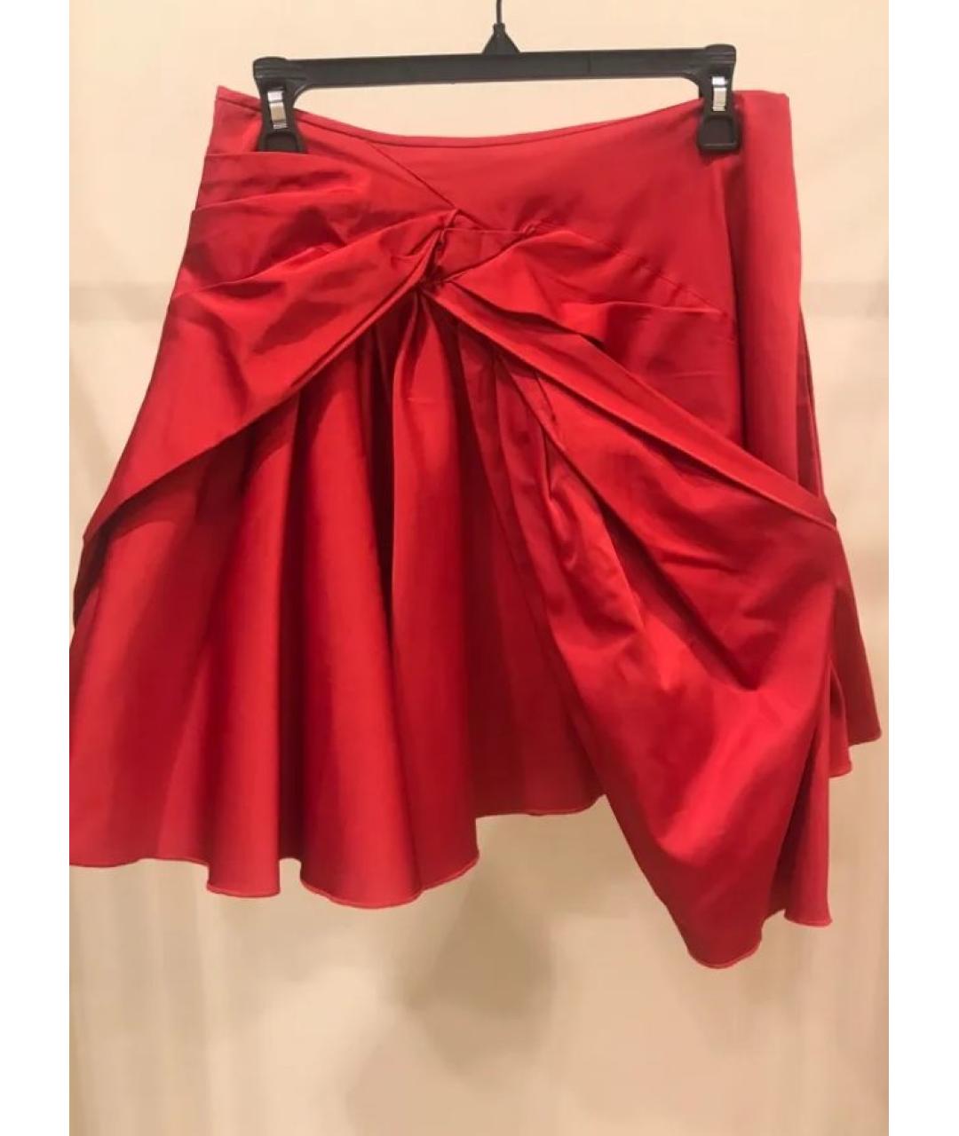 NINA RICCI Красная полиэстеровая юбка мини, фото 5