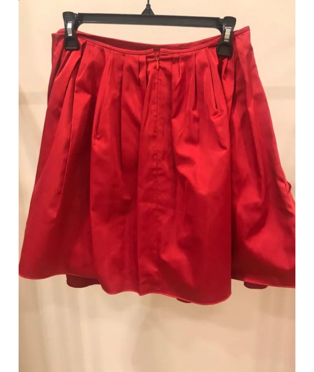 NINA RICCI Красная полиэстеровая юбка мини, фото 2