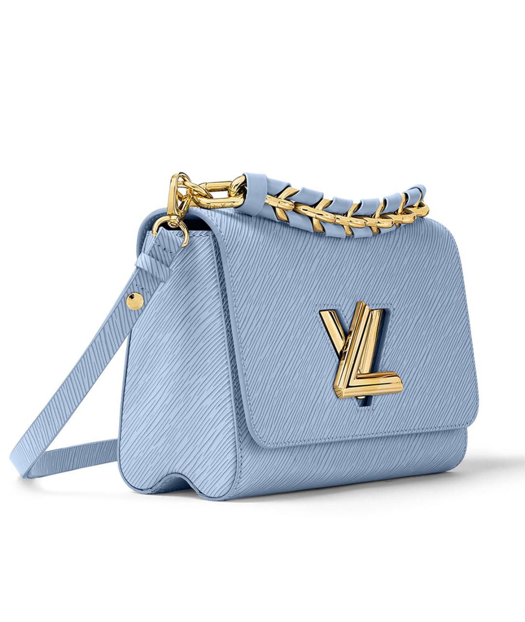LOUIS VUITTON Голубая кожаная сумка через плечо, фото 2