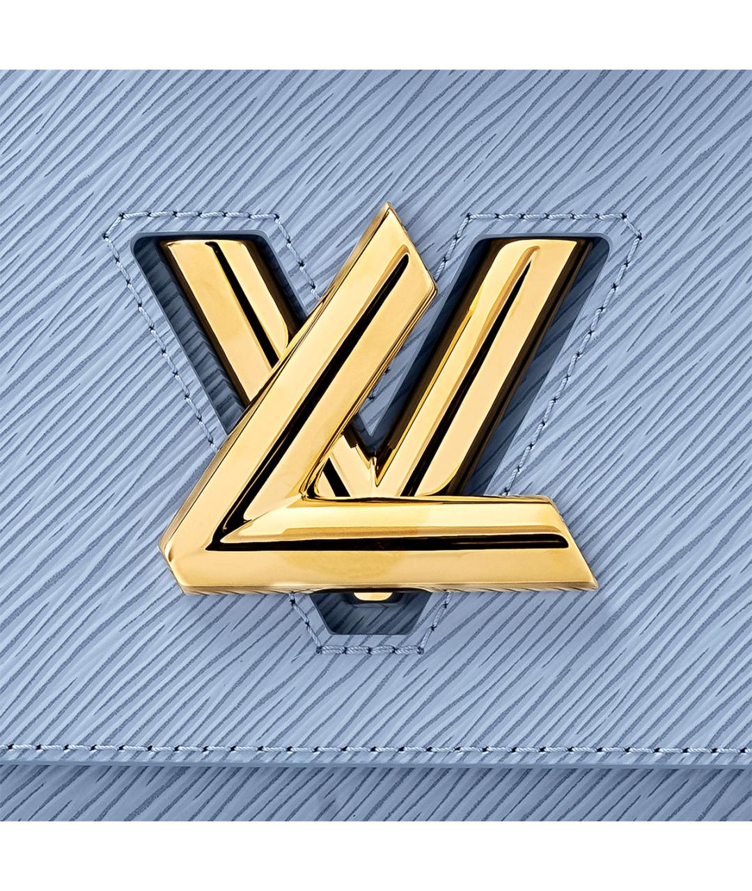 LOUIS VUITTON Голубая кожаная сумка через плечо, фото 3