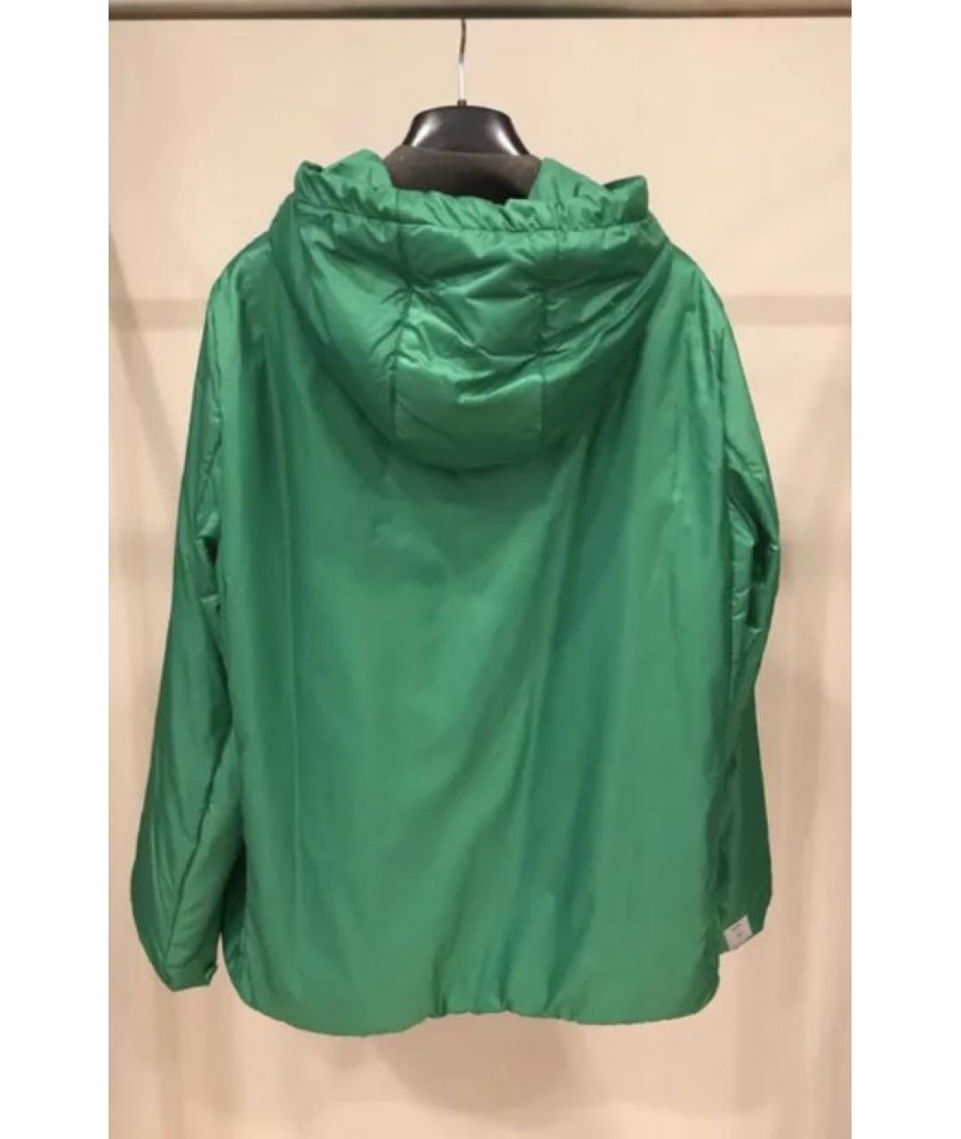 MAX MARA THE CUBE Зеленая полиэстеровая куртка, фото 2