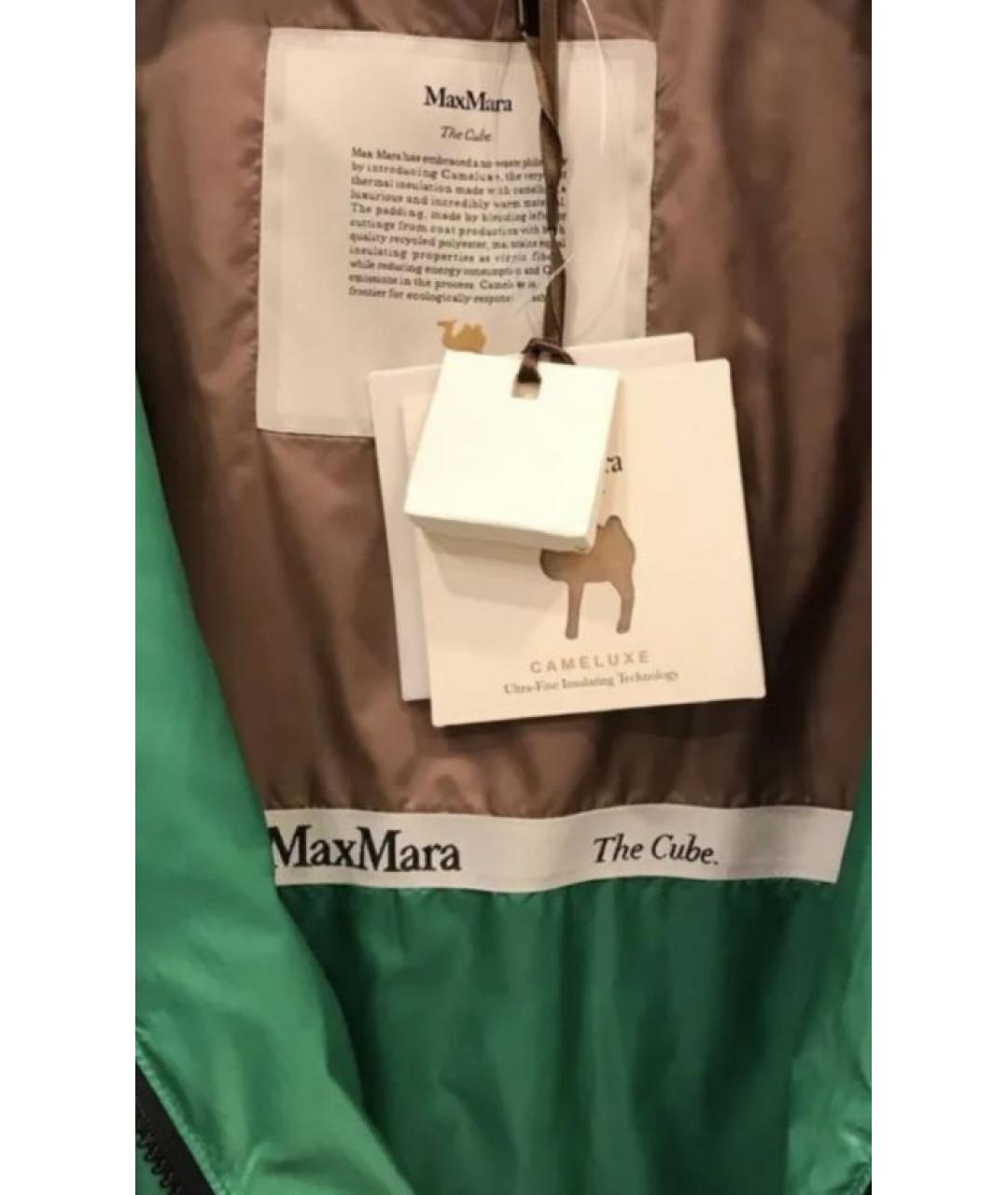 MAX MARA THE CUBE Зеленая полиэстеровая куртка, фото 4