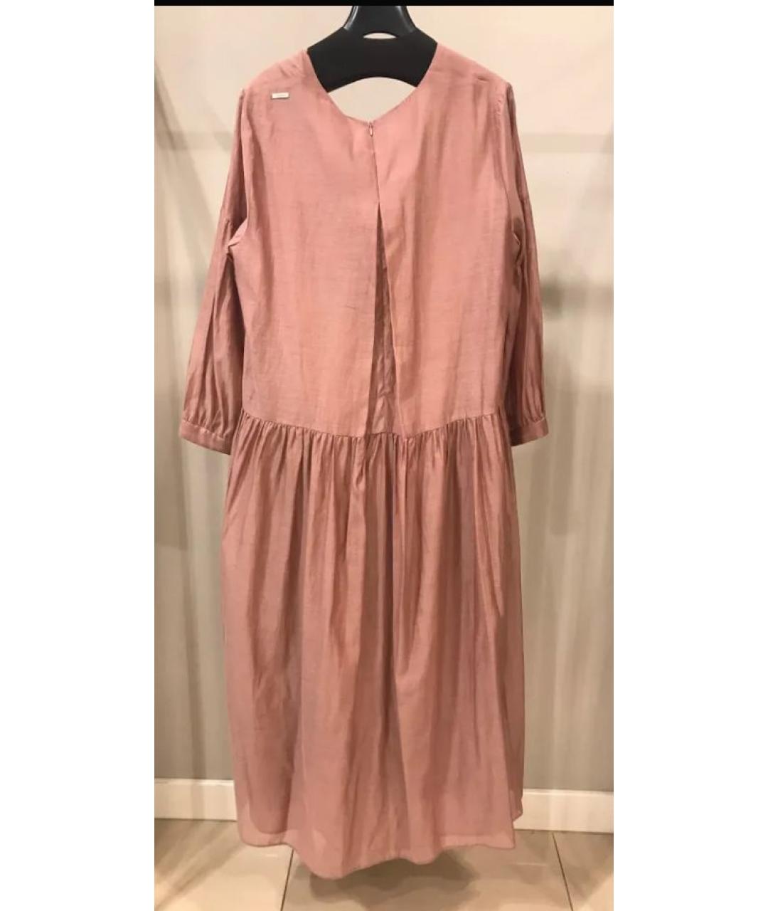 'S MAX MARA Коралловое хлопковое повседневное платье, фото 2