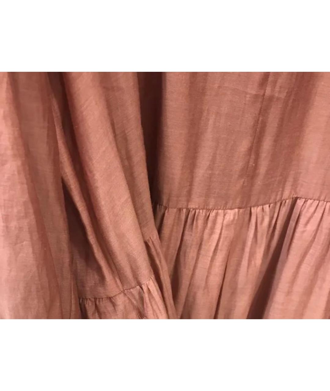 'S MAX MARA Коралловое хлопковое повседневное платье, фото 4