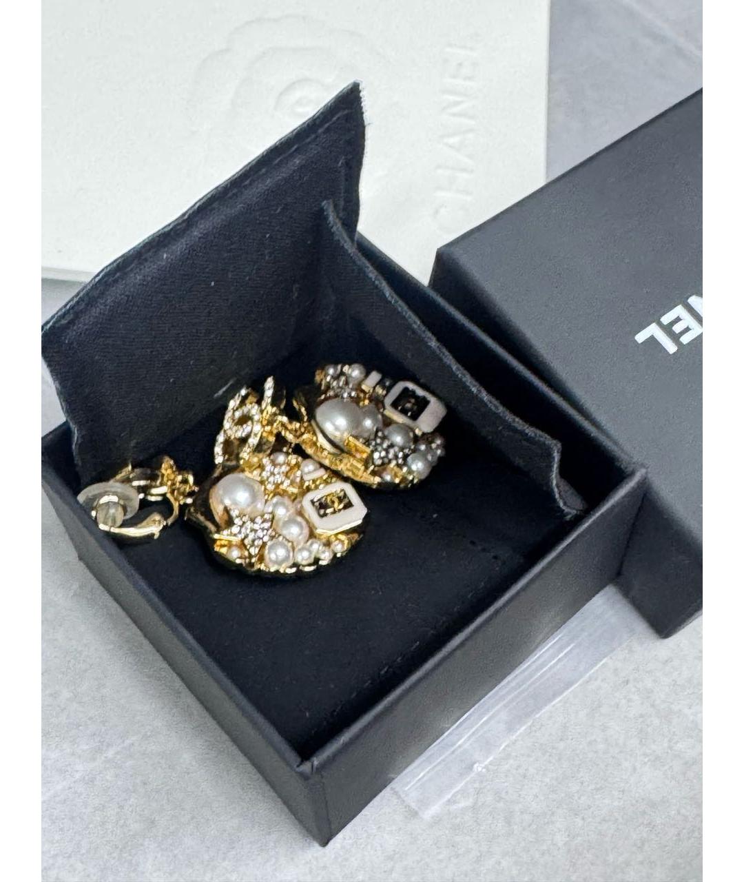 CHANEL Золотые серьги, фото 4