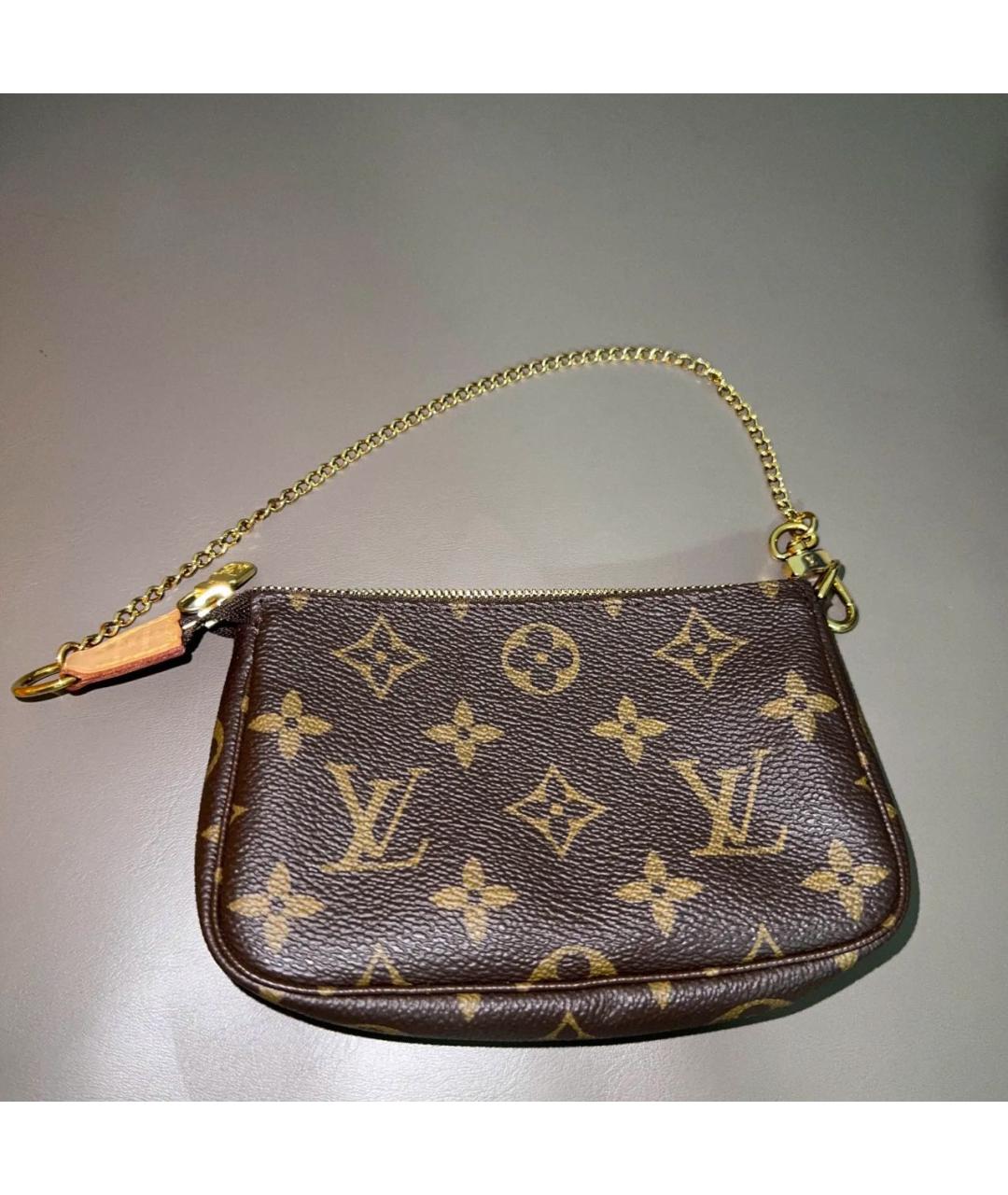 LOUIS VUITTON Коричневая канва сумка с короткими ручками, фото 3