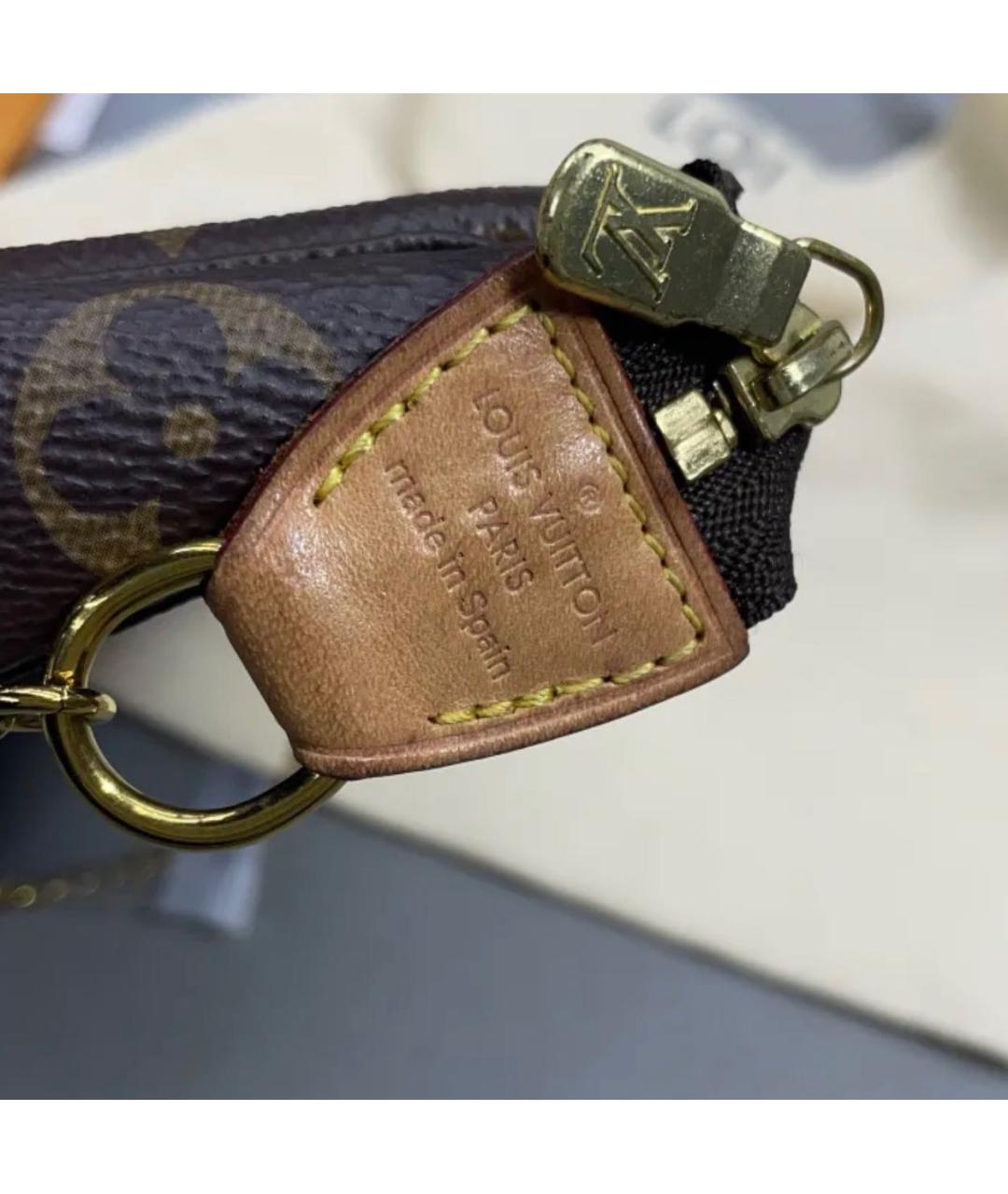 LOUIS VUITTON Коричневая канва сумка с короткими ручками, фото 7