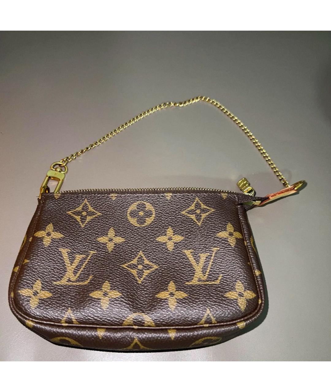 LOUIS VUITTON Коричневая канва сумка с короткими ручками, фото 4