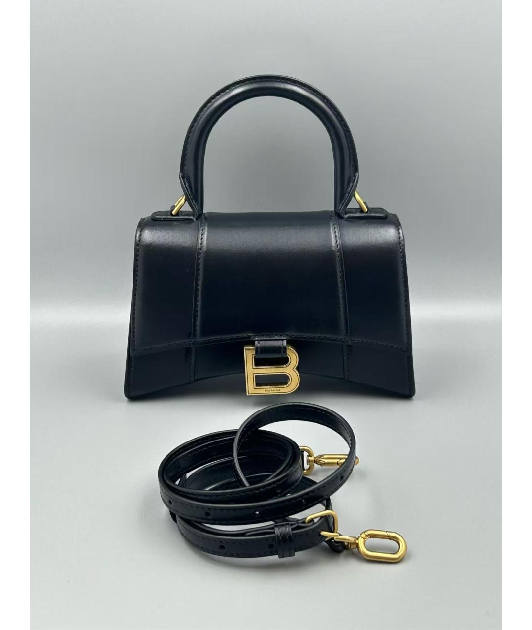 BALENCIAGA Черная кожаная сумка через плечо, фото 3