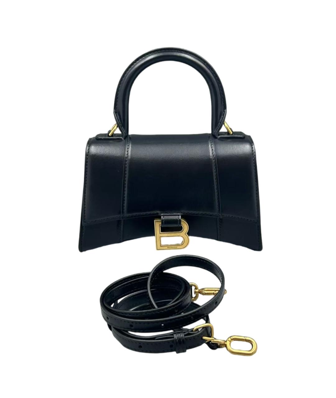 BALENCIAGA Черная кожаная сумка через плечо, фото 2