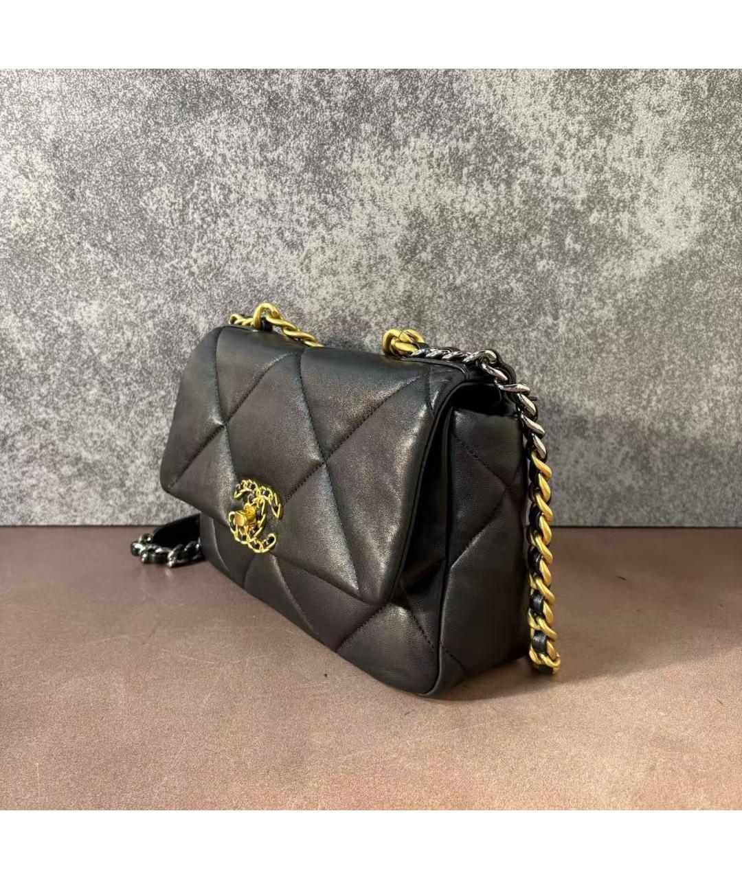 CHANEL Черная кожаная сумка через плечо, фото 4