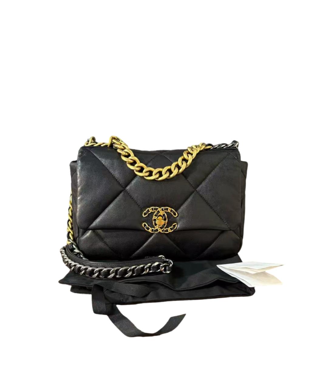 CHANEL Черная кожаная сумка через плечо, фото 6