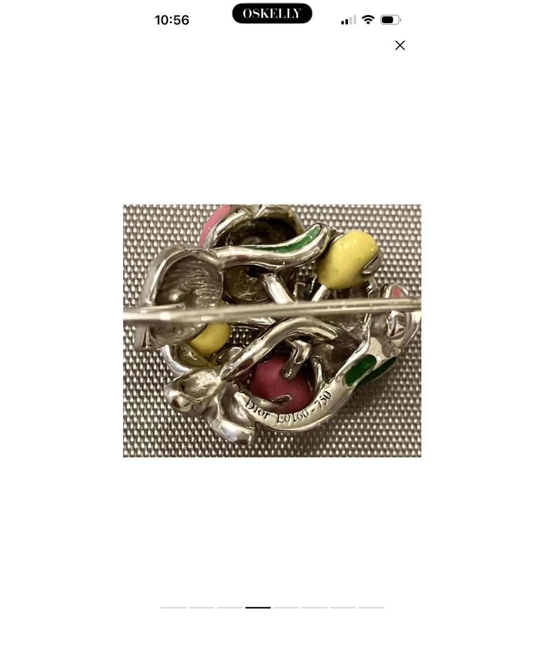 CHRISTIAN DIOR Белые серьги из белого золота, фото 2