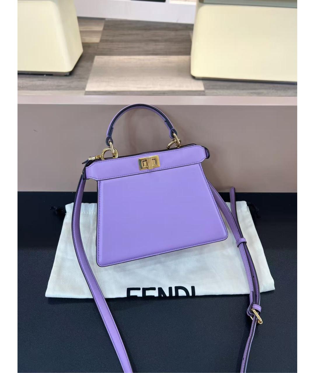 FENDI Фиолетовая сумка через плечо, фото 4