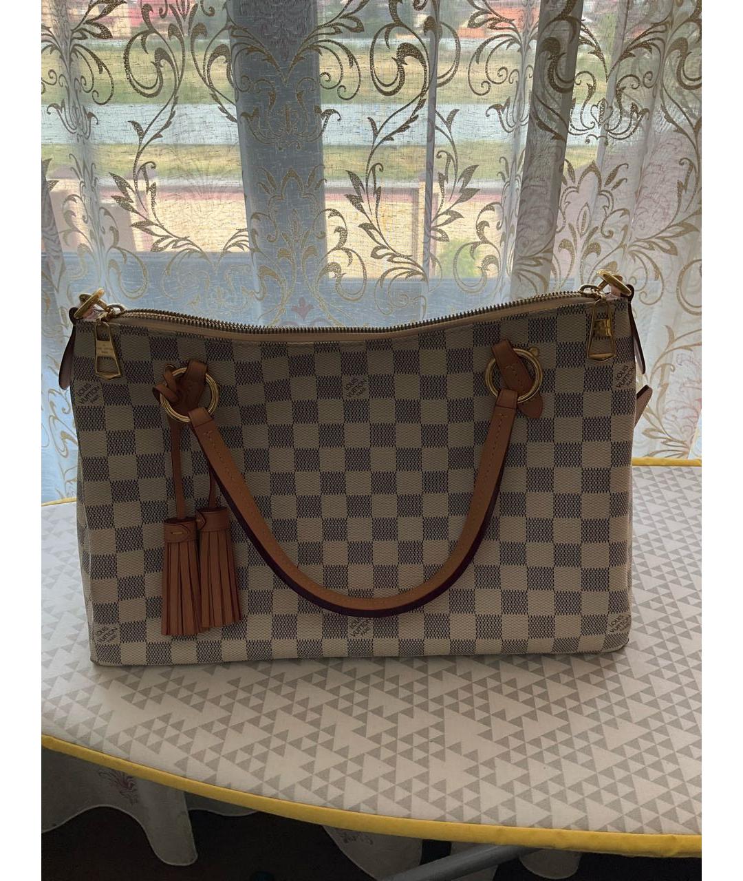 LOUIS VUITTON Белая канва сумка тоут, фото 3