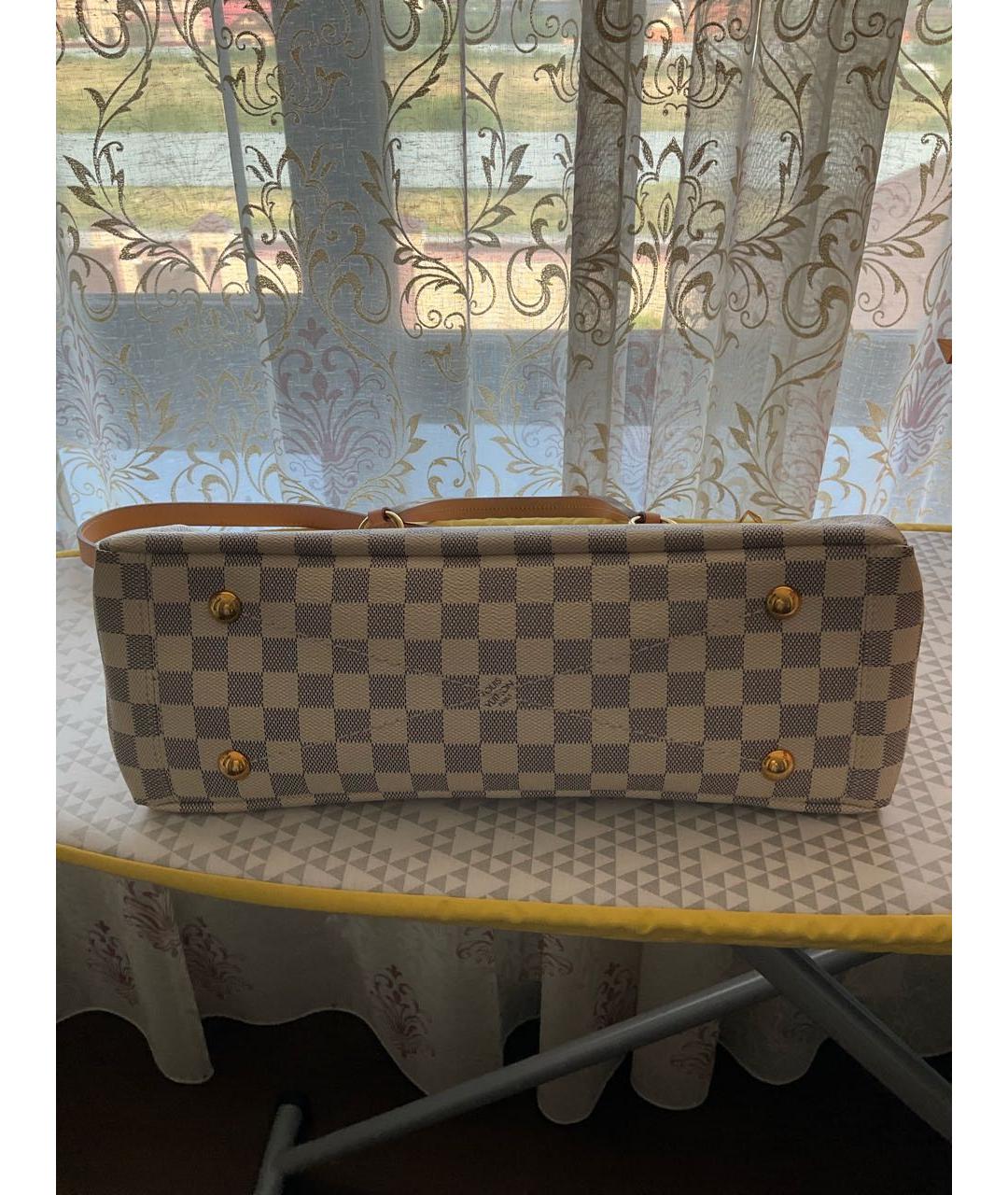 LOUIS VUITTON Белая канва сумка тоут, фото 7