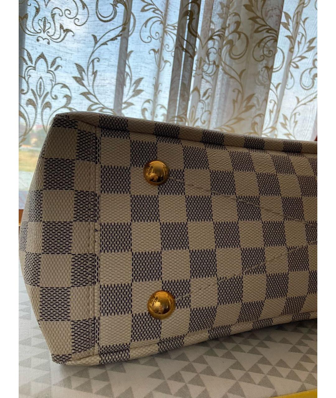 LOUIS VUITTON Белая канва сумка тоут, фото 6
