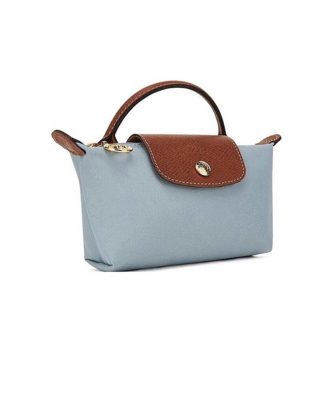 LONGCHAMP Голубая нейлоновая сумка с короткими ручками, фото 3