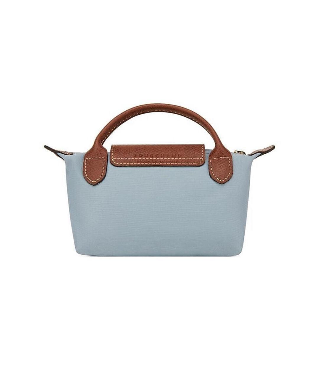 LONGCHAMP Голубая нейлоновая сумка с короткими ручками, фото 2