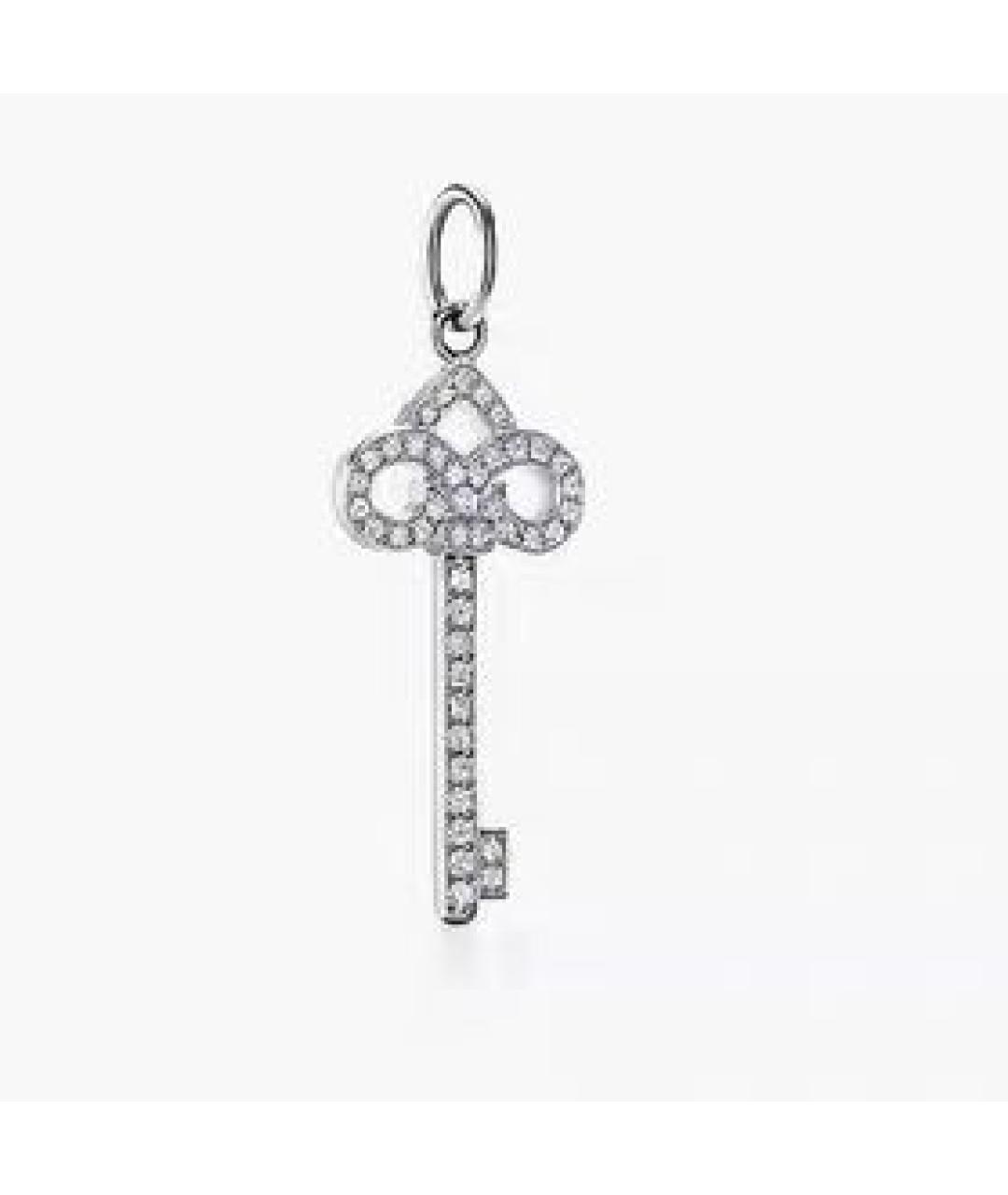 TIFFANY&CO Белая платиновая подвеска, фото 8