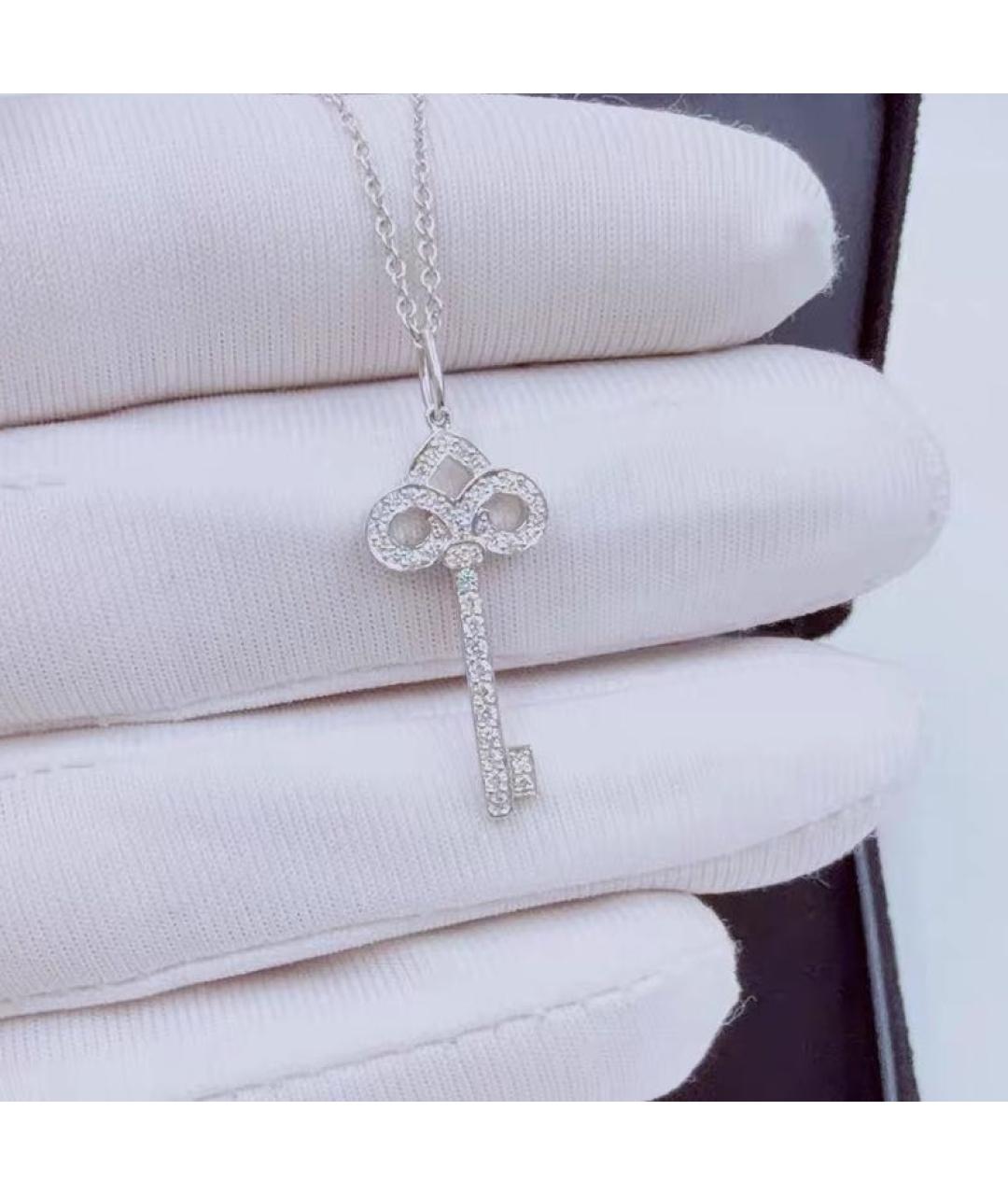 TIFFANY&CO Белая платиновая подвеска, фото 4