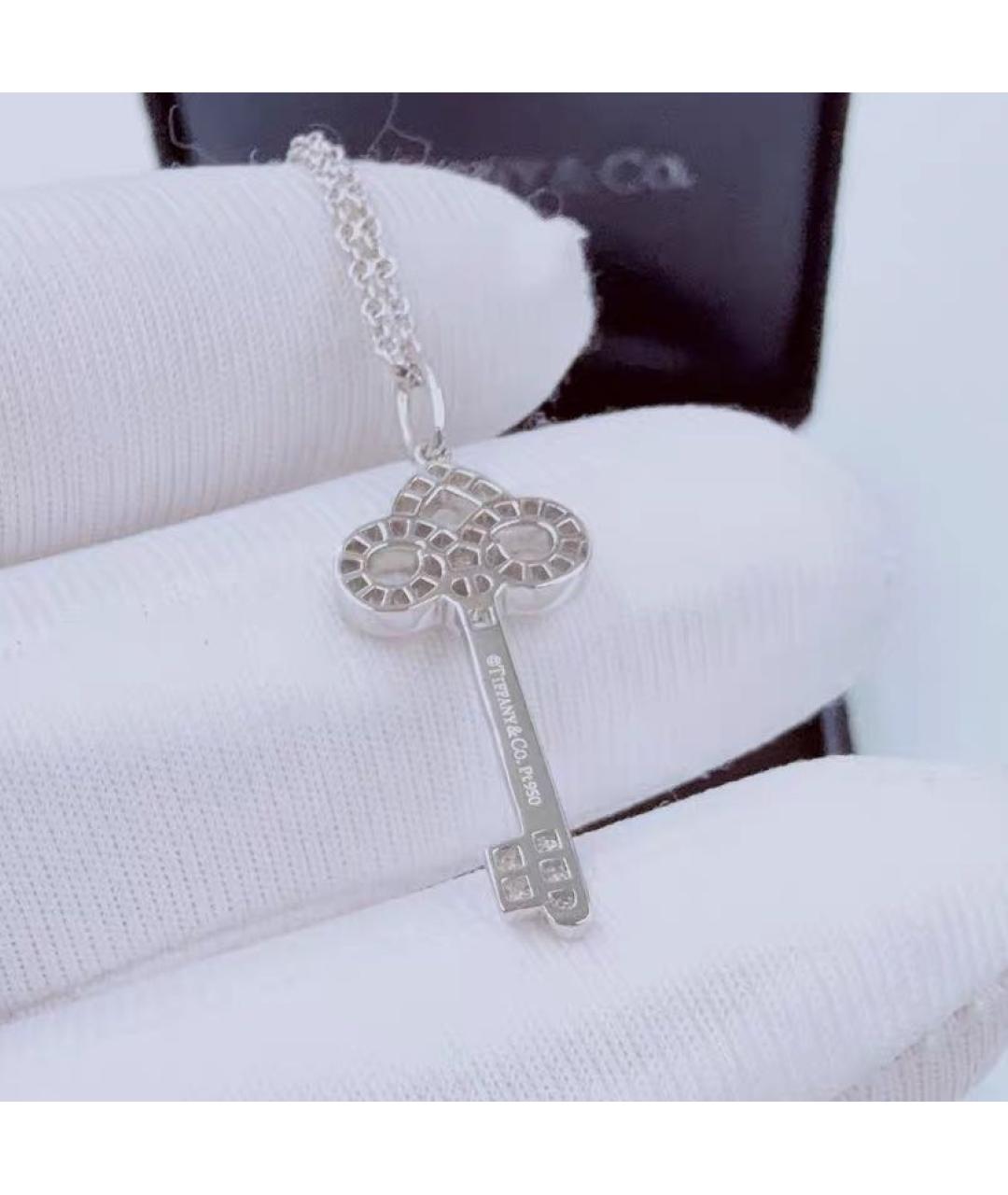 TIFFANY&CO Белая платиновая подвеска, фото 6