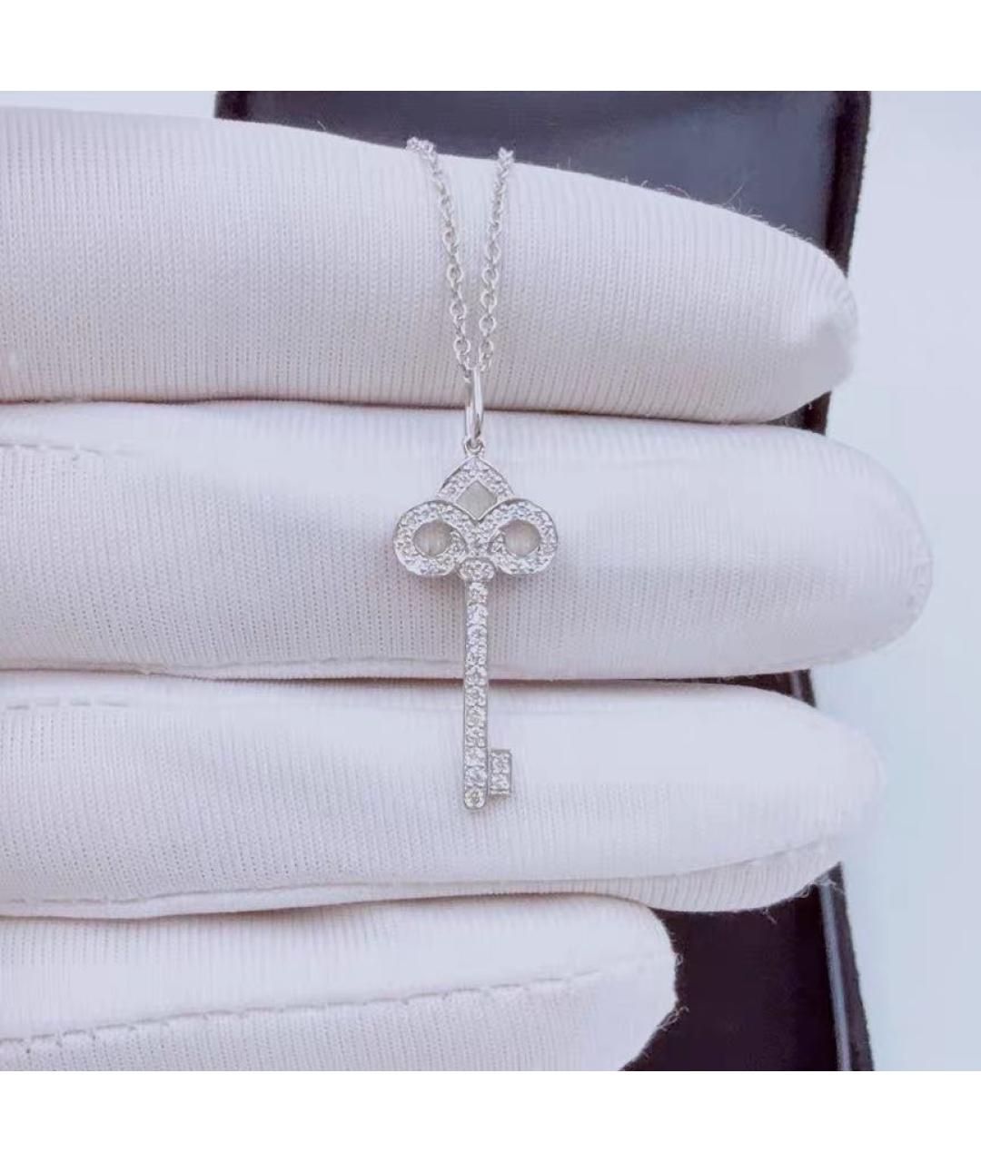 TIFFANY&CO Белая платиновая подвеска, фото 3