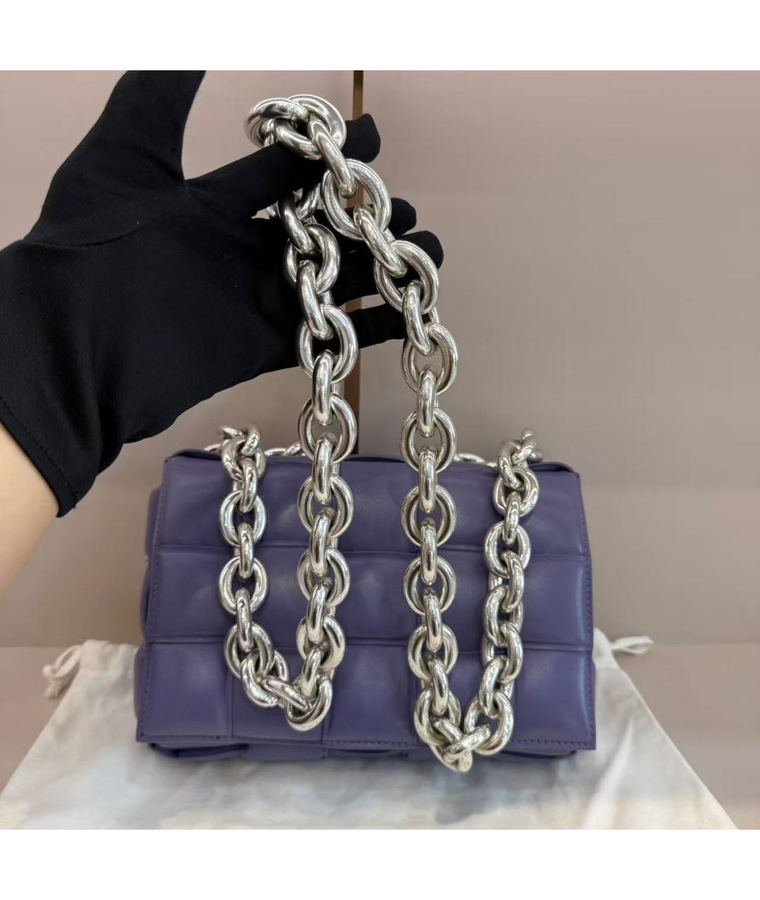 BOTTEGA VENETA Фиолетовая кожаная сумка через плечо, фото 4