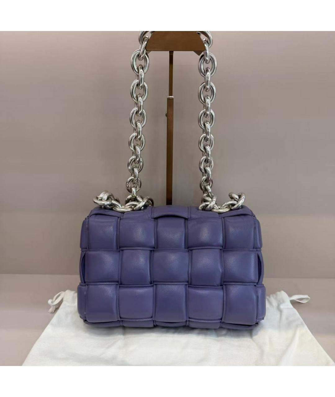 BOTTEGA VENETA Фиолетовая кожаная сумка через плечо, фото 3