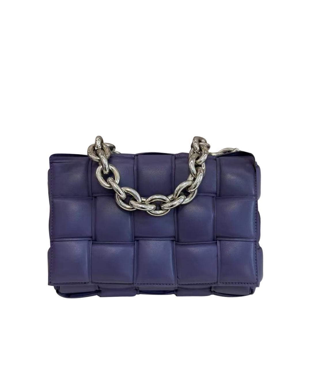 BOTTEGA VENETA Фиолетовая кожаная сумка через плечо, фото 1