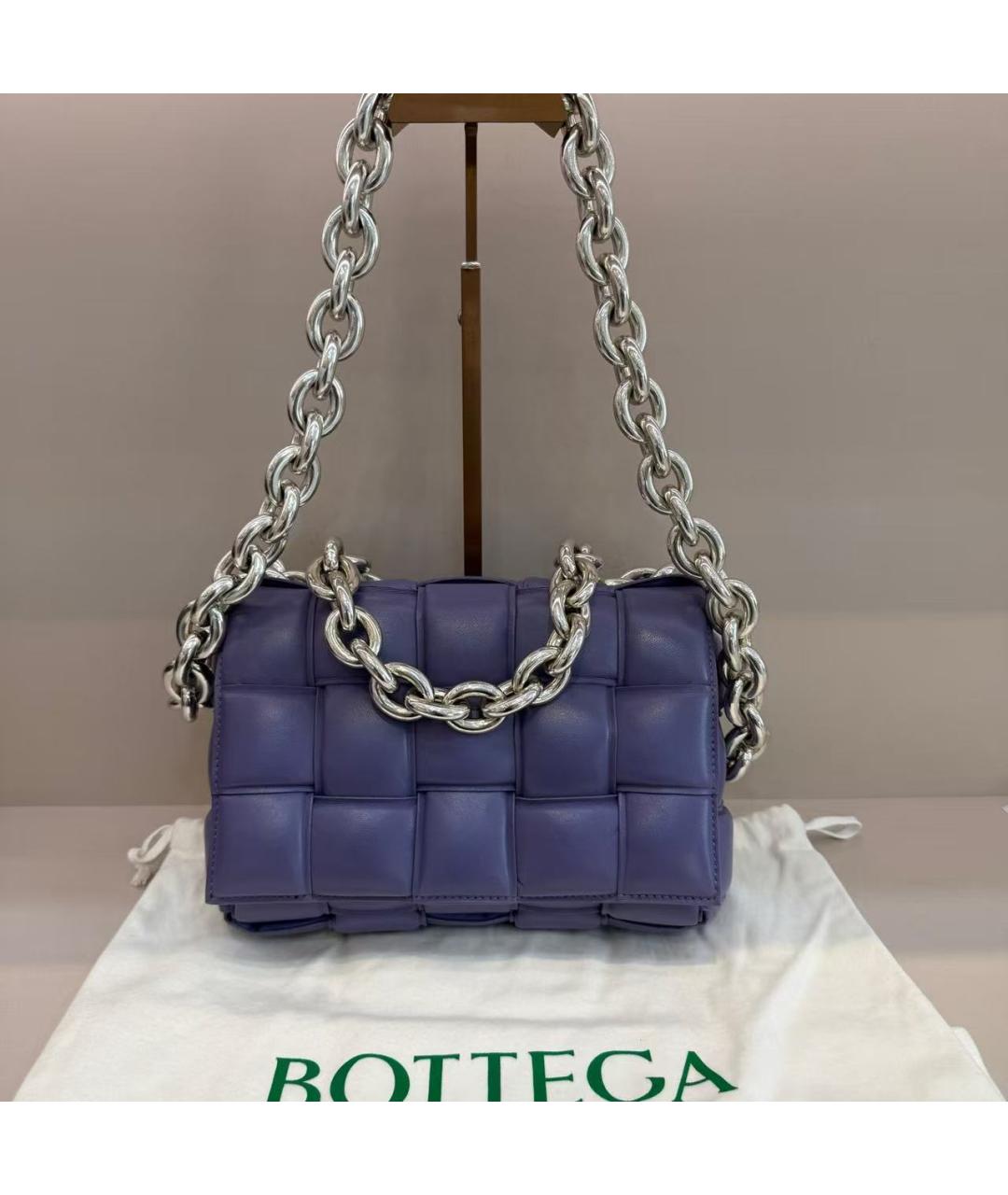 BOTTEGA VENETA Фиолетовая кожаная сумка через плечо, фото 2