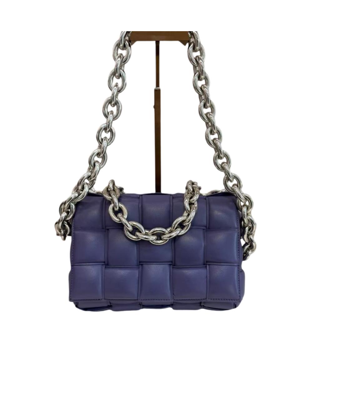 BOTTEGA VENETA Фиолетовая кожаная сумка через плечо, фото 5