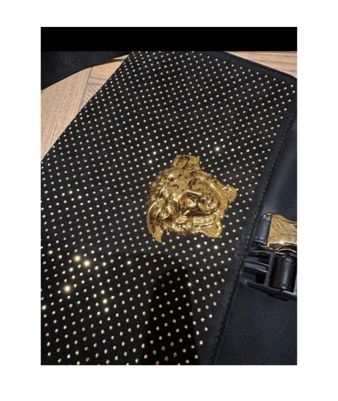 VERSACE Черная нейлоновая сумка через плечо, фото 4
