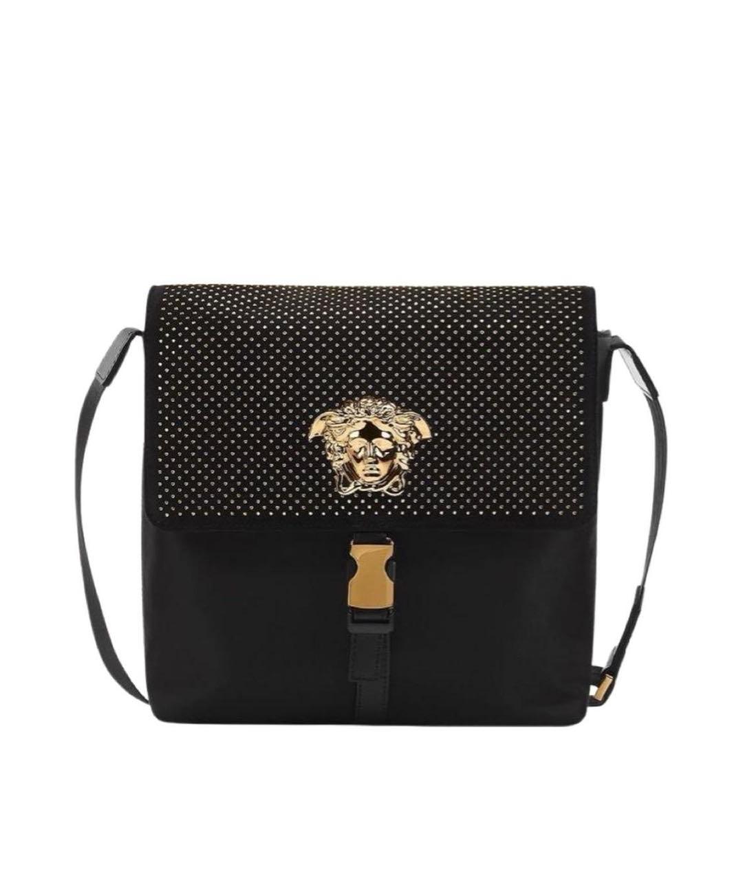 VERSACE Черная нейлоновая сумка через плечо, фото 1