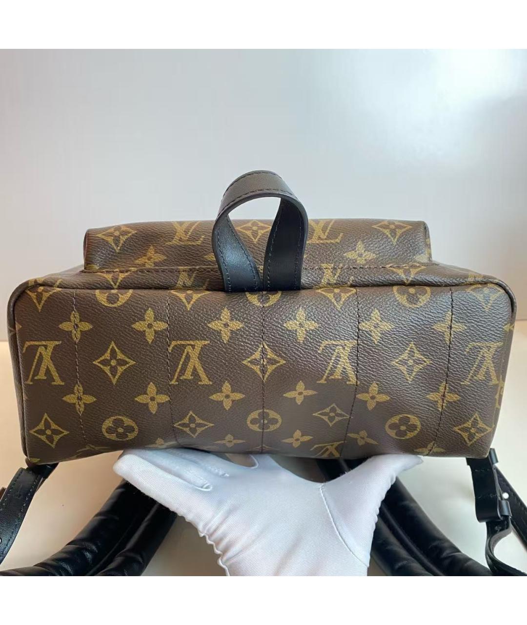 LOUIS VUITTON Коричневый канва рюкзак, фото 4