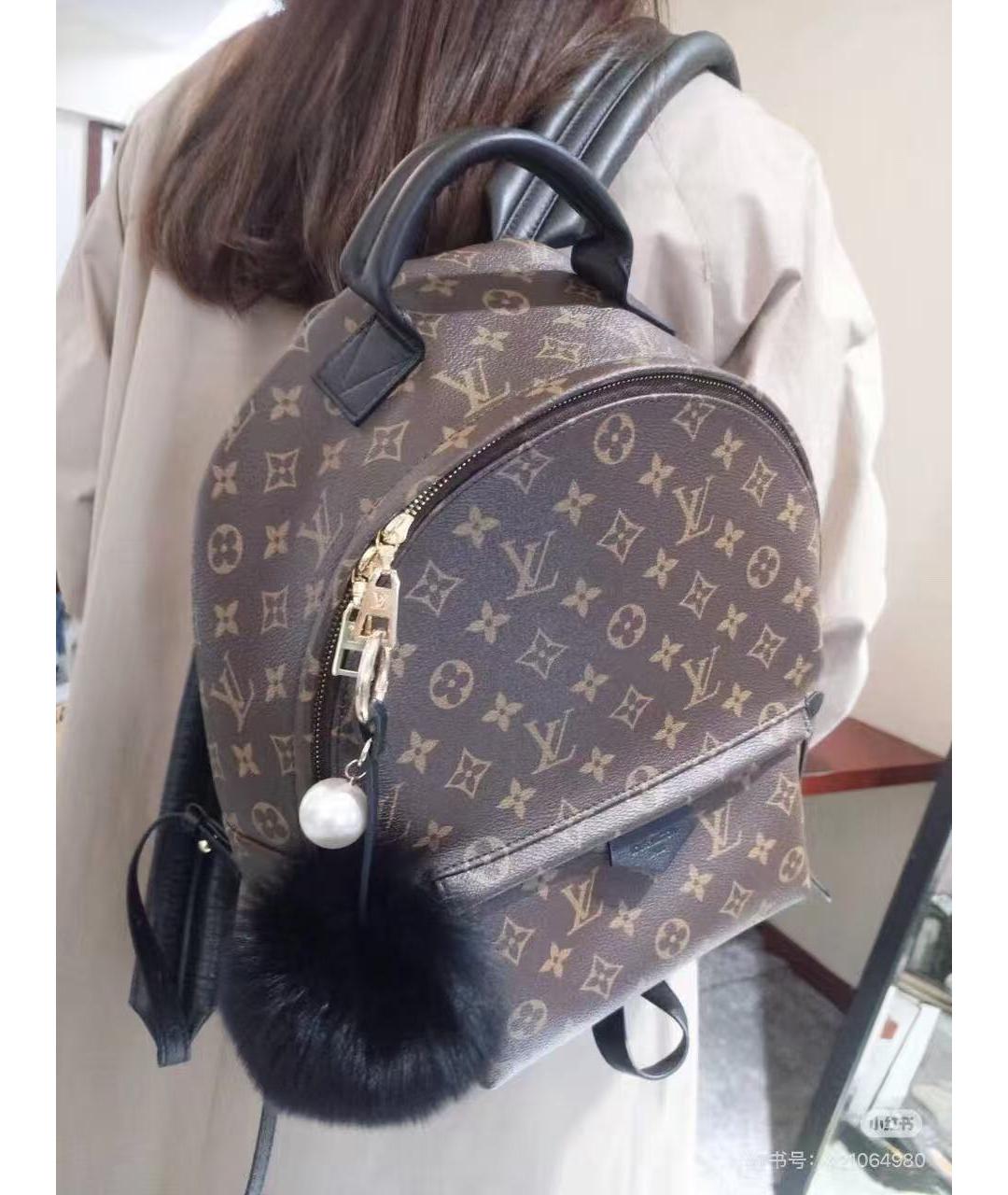 LOUIS VUITTON Коричневый канва рюкзак, фото 5