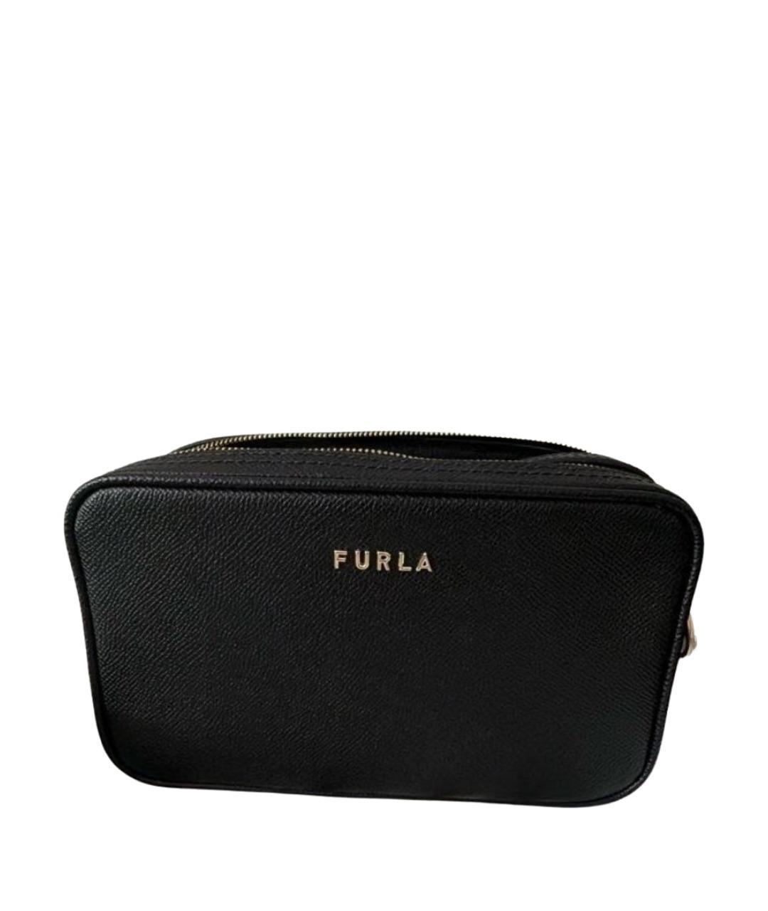 FURLA Черная кожаная сумка через плечо, фото 1