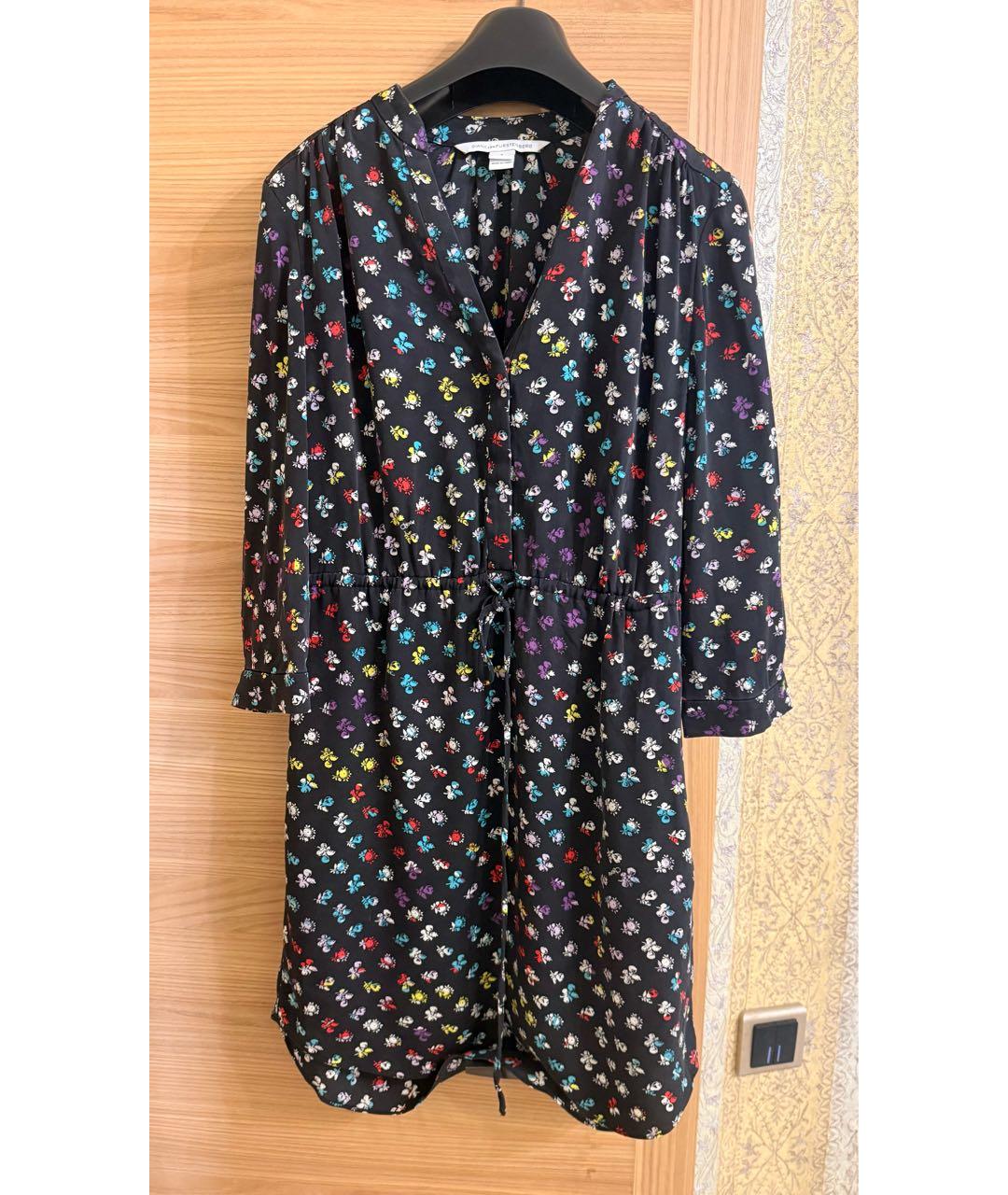 DIANE VON FURSTENBERG Мульти шелковое повседневное платье, фото 2
