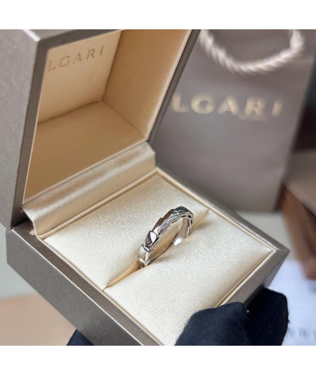 BVLGARI Белое кольцо из белого золота, фото 3
