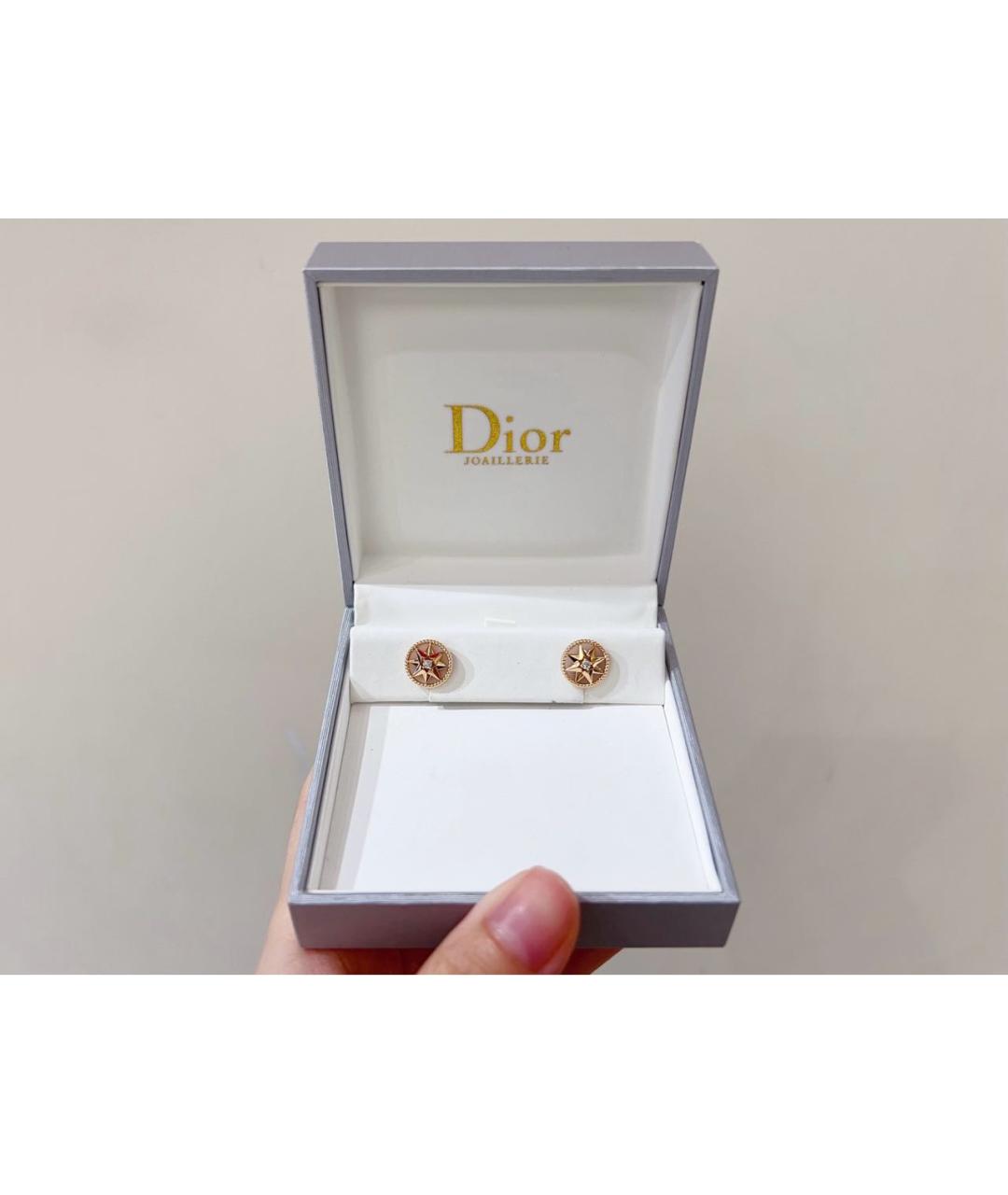 CHRISTIAN DIOR Розовые серьги из розового золота, фото 2