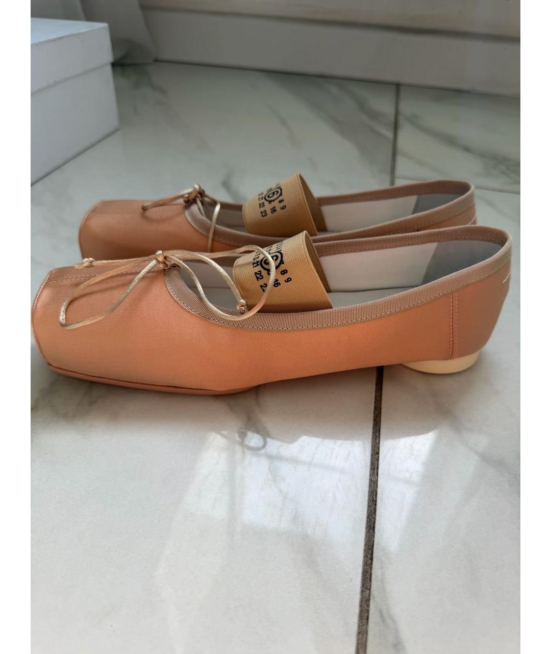 MM6 MAISON MARGIELA Бежевые балетки, фото 6