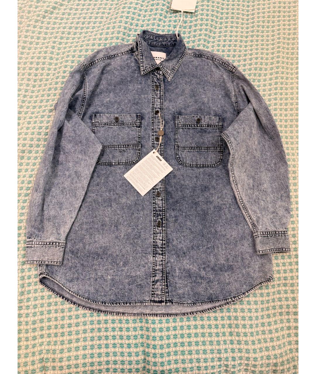 ISABEL MARANT ETOILE Голубая хлопковая рубашка, фото 2