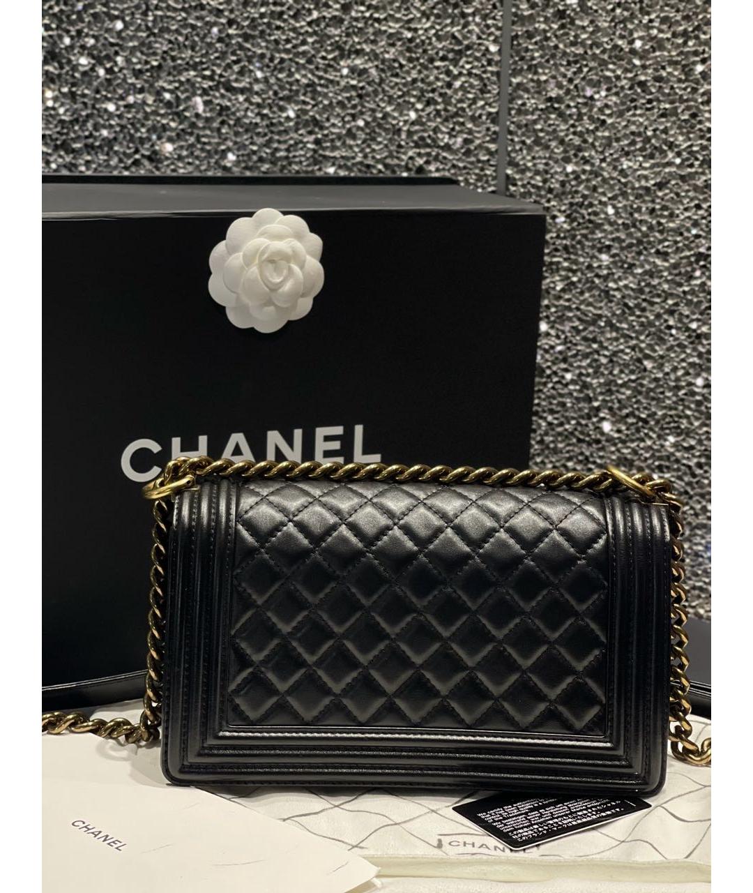 CHANEL Черная кожаная сумка через плечо, фото 3