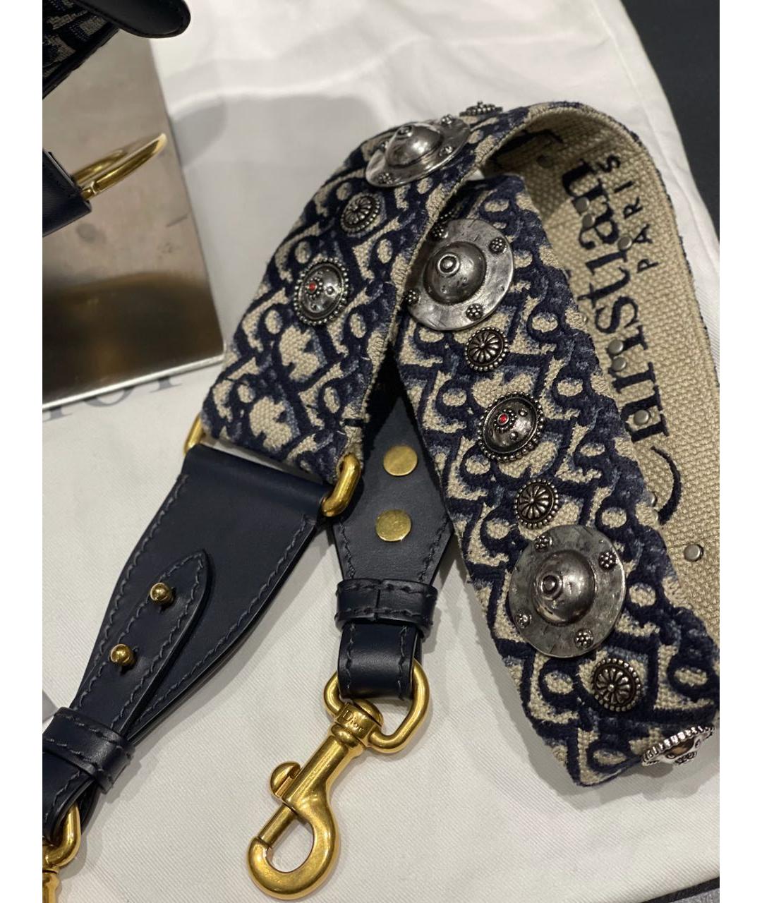 CHRISTIAN DIOR Темно-синяя сумка с короткими ручками, фото 7