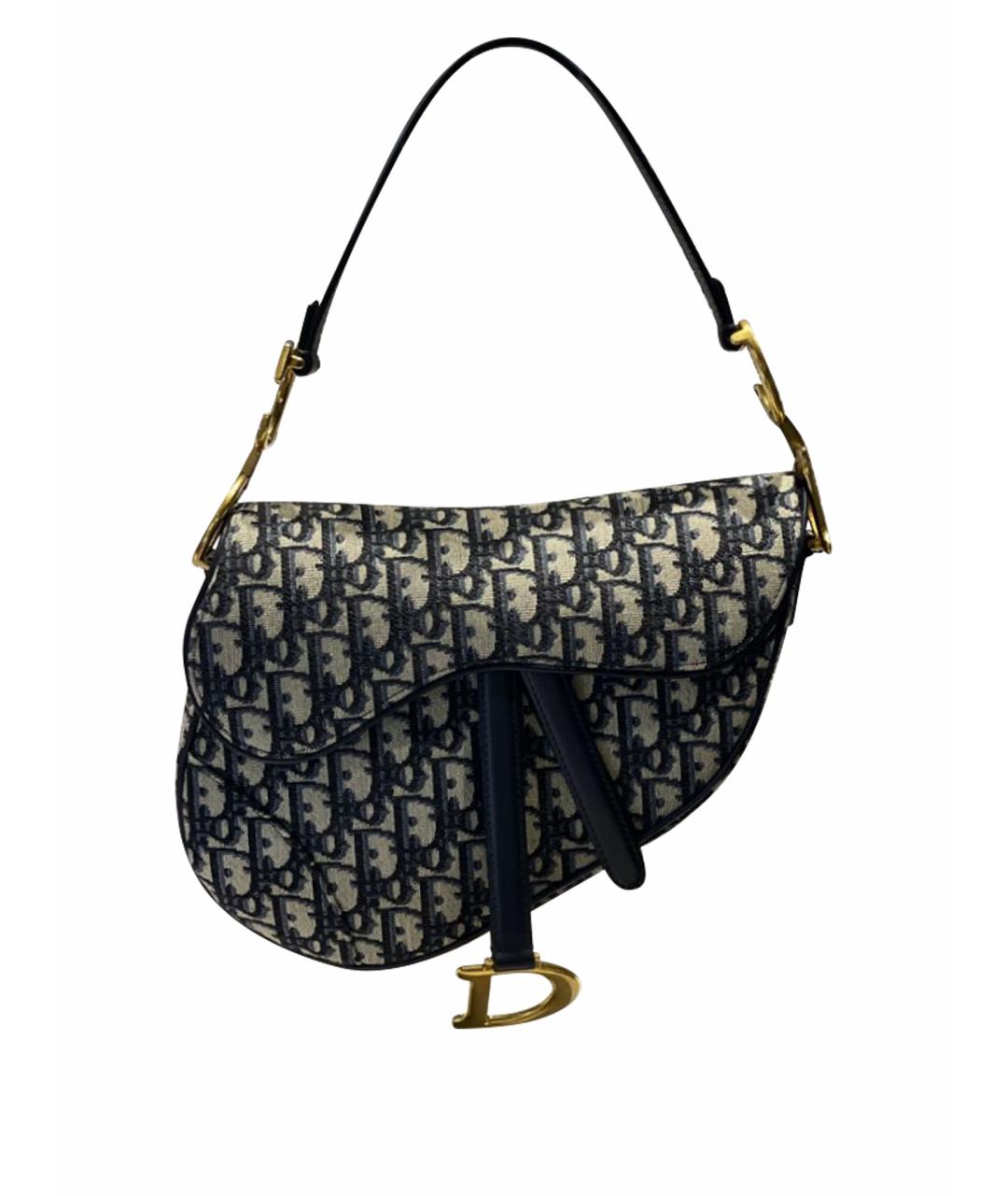 CHRISTIAN DIOR Темно-синяя сумка с короткими ручками, фото 1