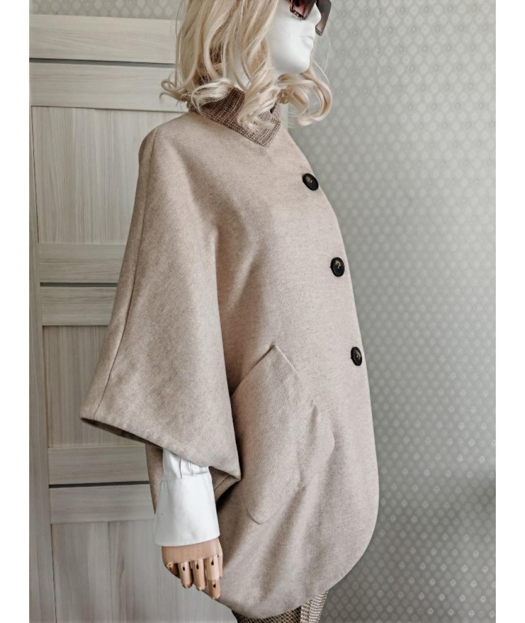 PESERICO Бежевое шерстяное пальто, фото 5